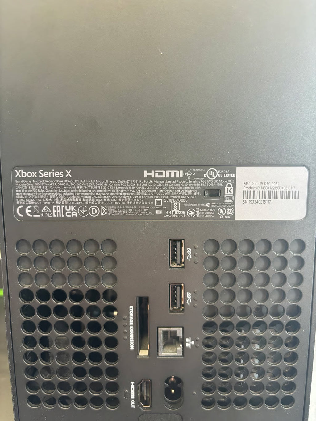 Microsoft Xbox Series X 1TB Console Black 1X21