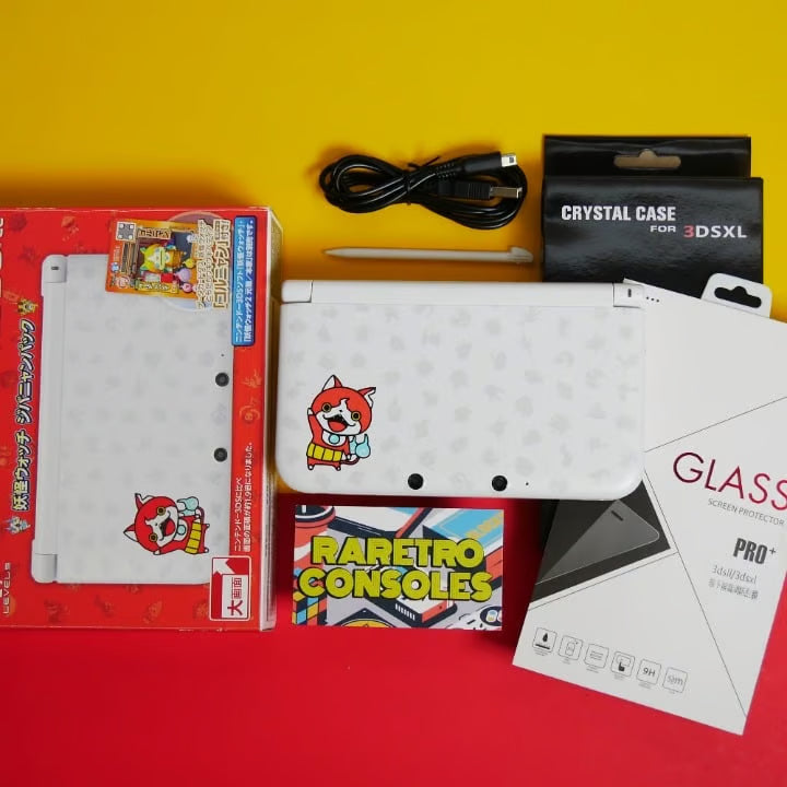Nintendo 3DS XL Yo kai Watch Jibanyan W/ Box, Charger, Stylus, 60+ Games & More!