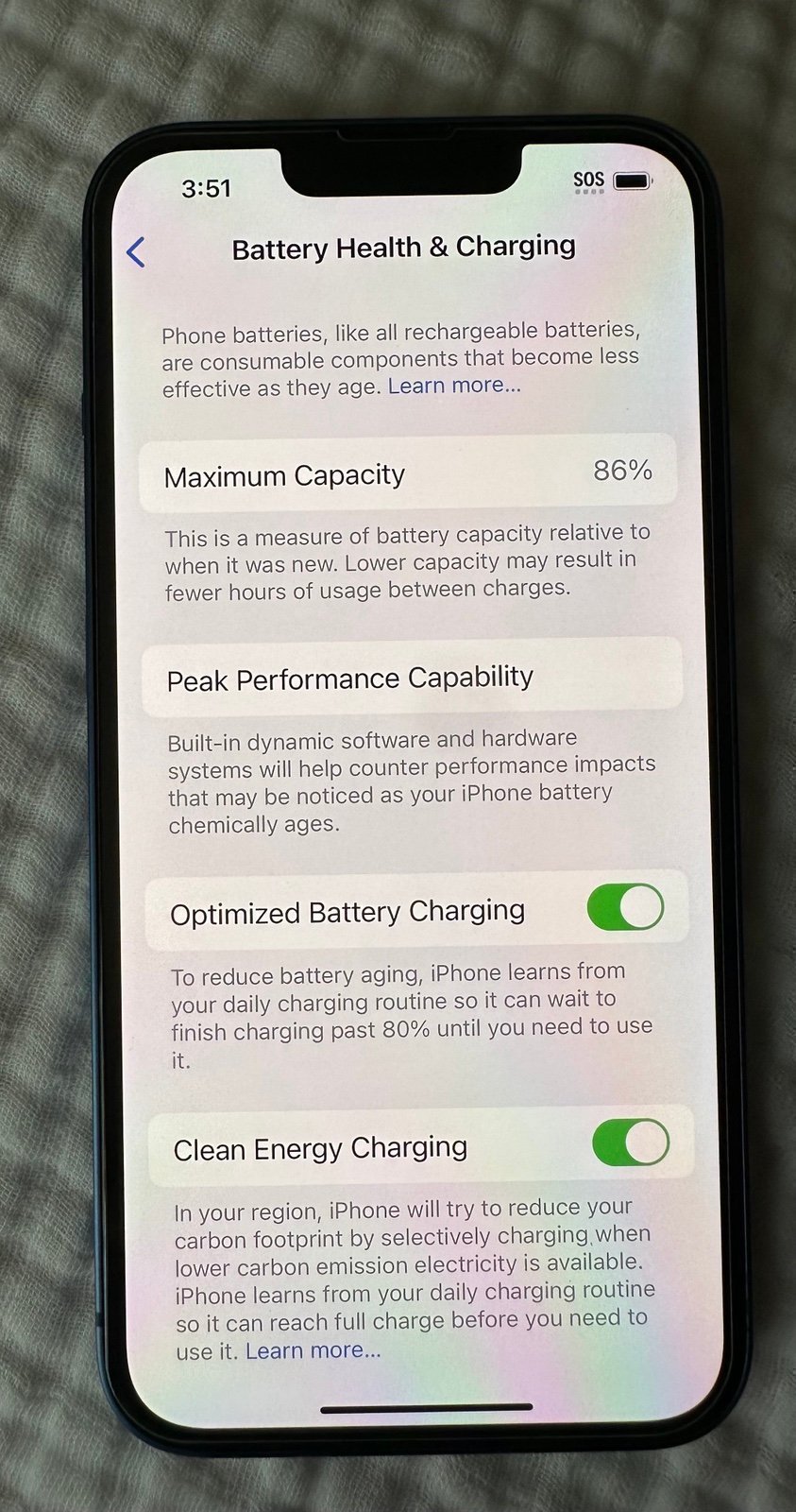 Apple iPhone 13 128 GB in Blue for Unlocked 5H27