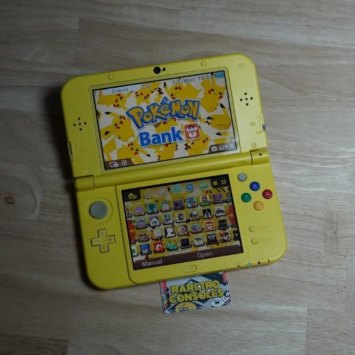 New Nintendo 3DS XL Pikachu Edition with 32GB SD, Charger, Stylus & 70+ Games