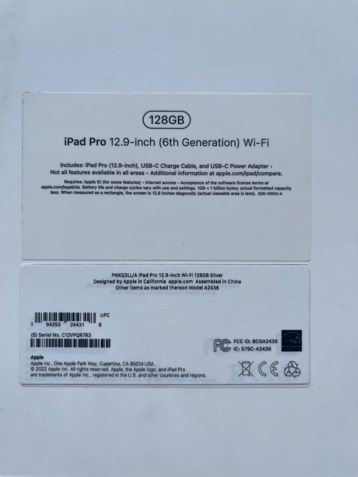 APPLE IPAD PRO 12.9 (6 GEN) wifi 8U73
