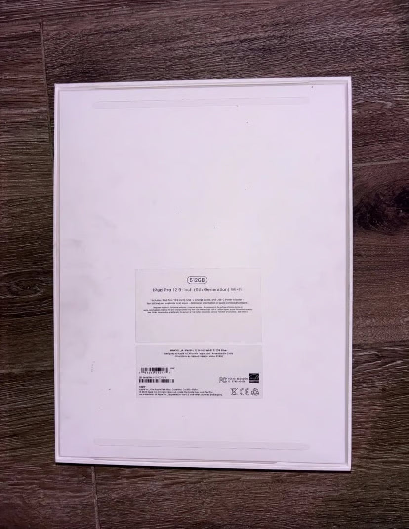 ipad pro 12.9 6th gen 512gb wifi 12.9 Inch Silver 9B23