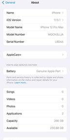 Apple iPhone 12 Pro Max 256 GB unlocked 6B36