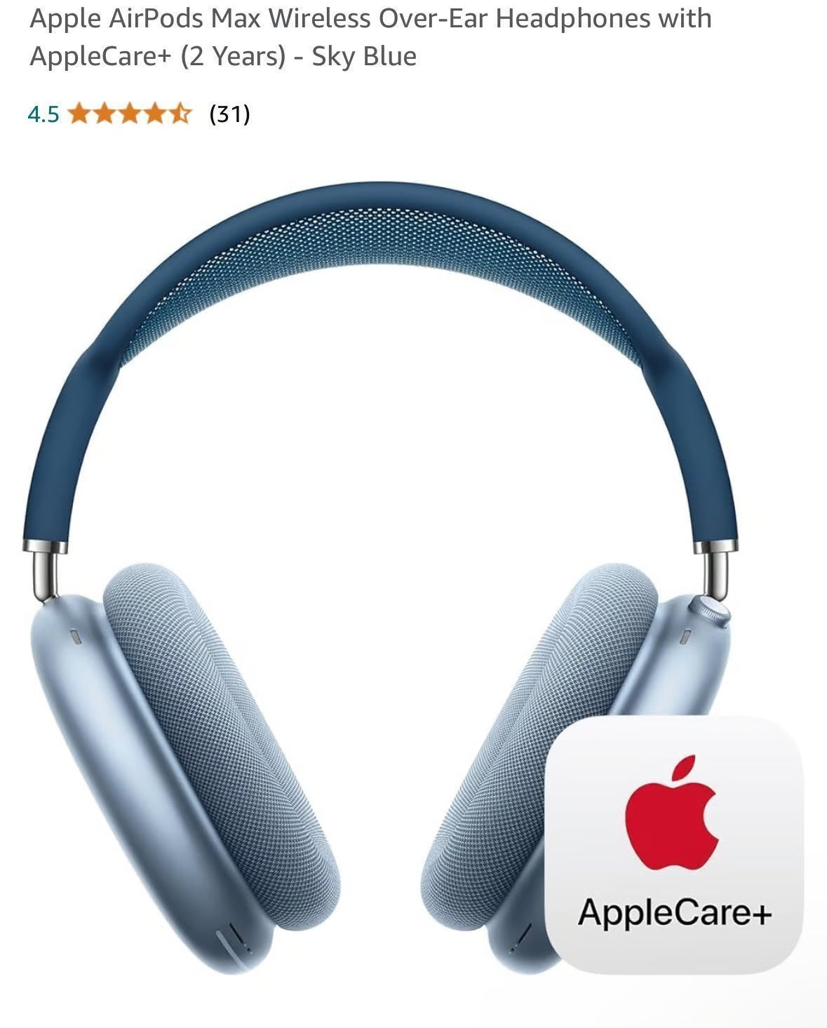 New Apple AirPods Max Wireless Over-Ear Headset Sky Blue + 2 Years AppleCare 3C52