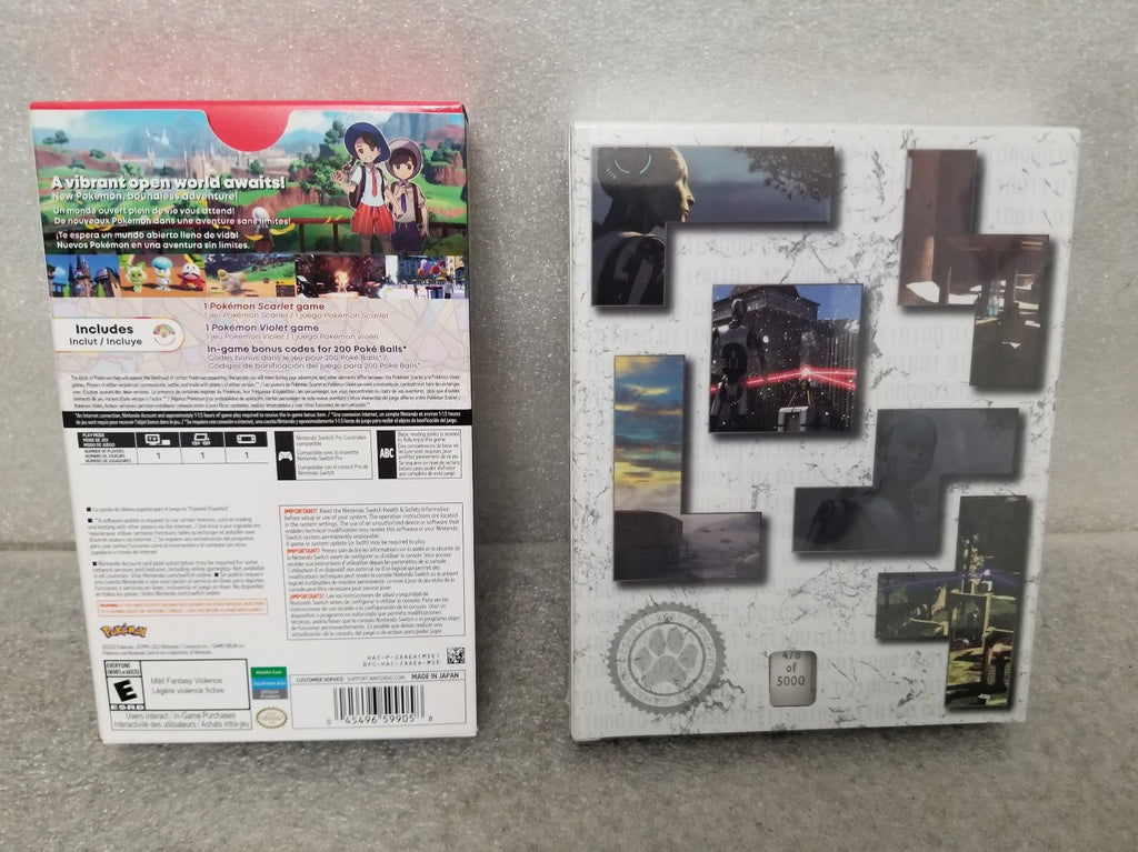 Nintendo Switch Pokemon "" Scarlet & Violet Special Edition 3 Game + Memory Card 8M35