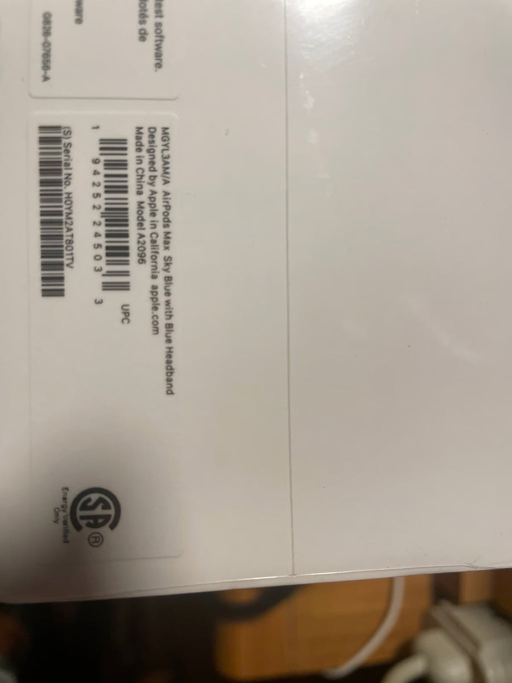 Sky Blue AirPods Max with Smart Case BRAND NEW 8Q97