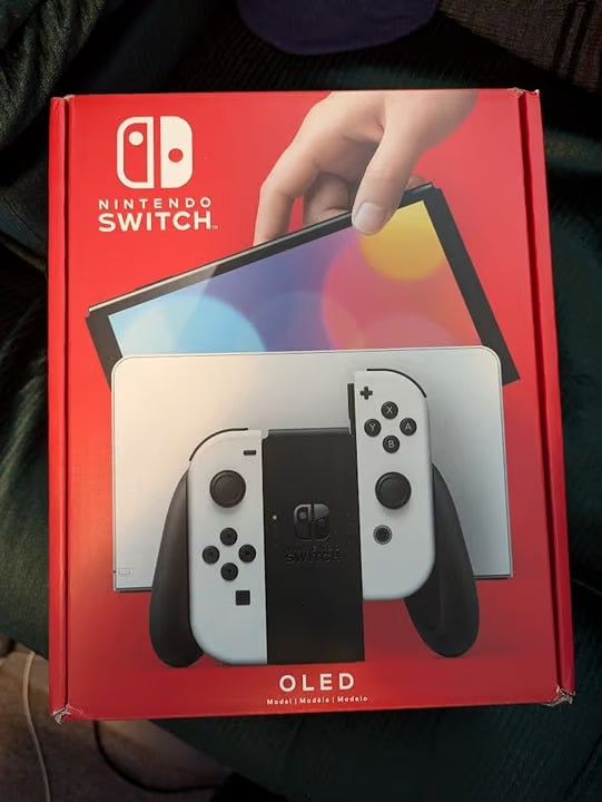 brand new white Nintendo Switch OLED console never been opened never used 9L37