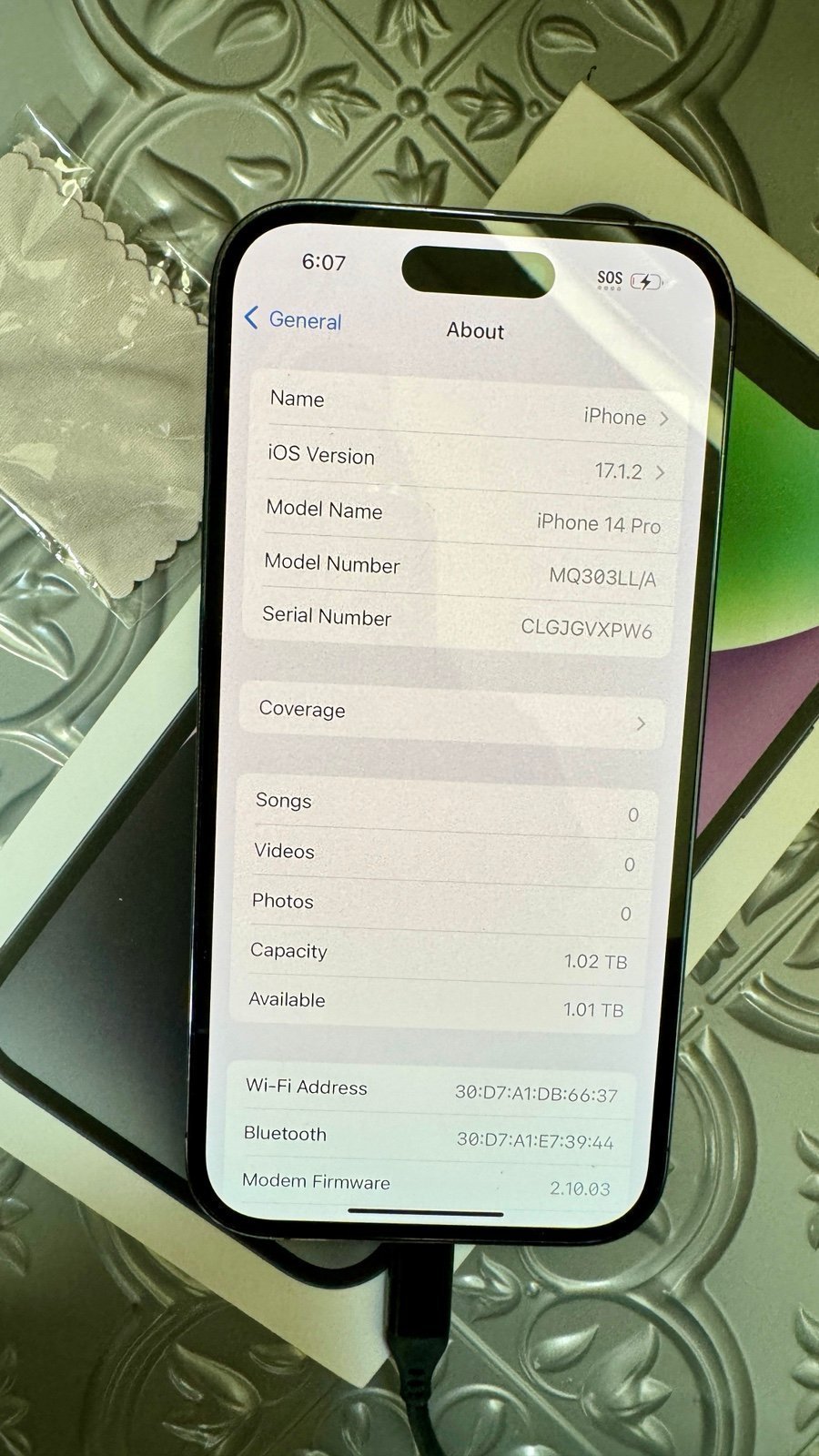 iPhone 14 Pro ATT 1TB 5N92