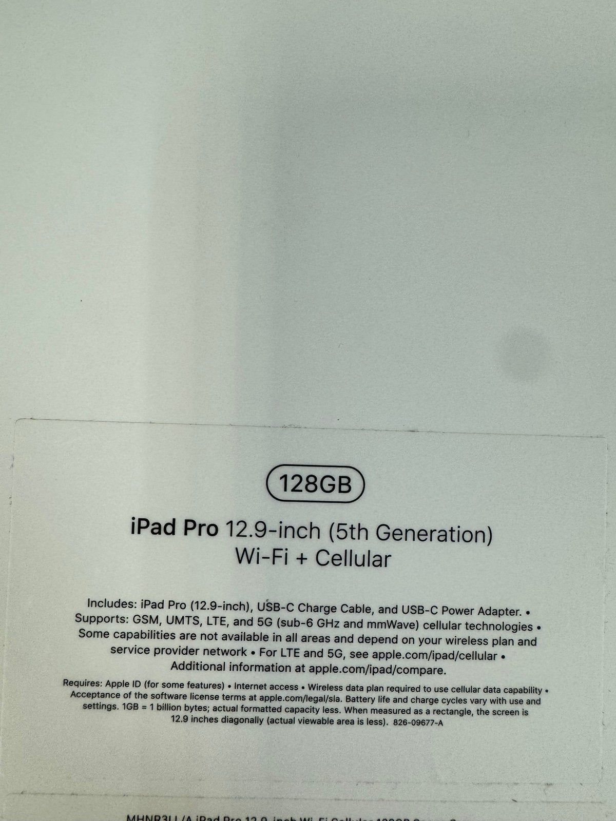 Apple IPad Pro 12.9�?5th Generation 128GB wifi+cellular (Space Gray) 2Q85