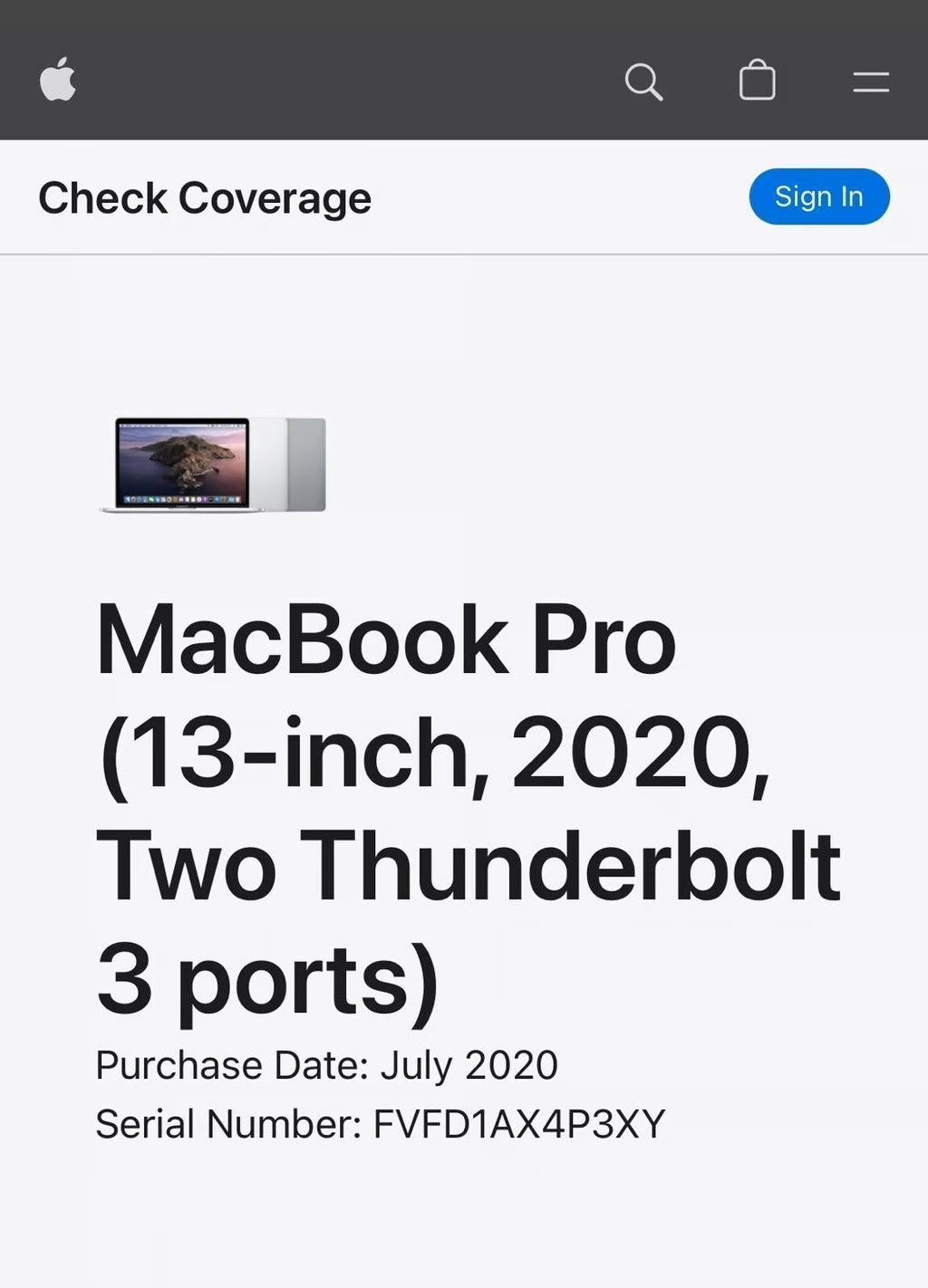 Apple 2020 MacBook Pro 13 Inch with Apple Keyboard *See Description For More* 1P33