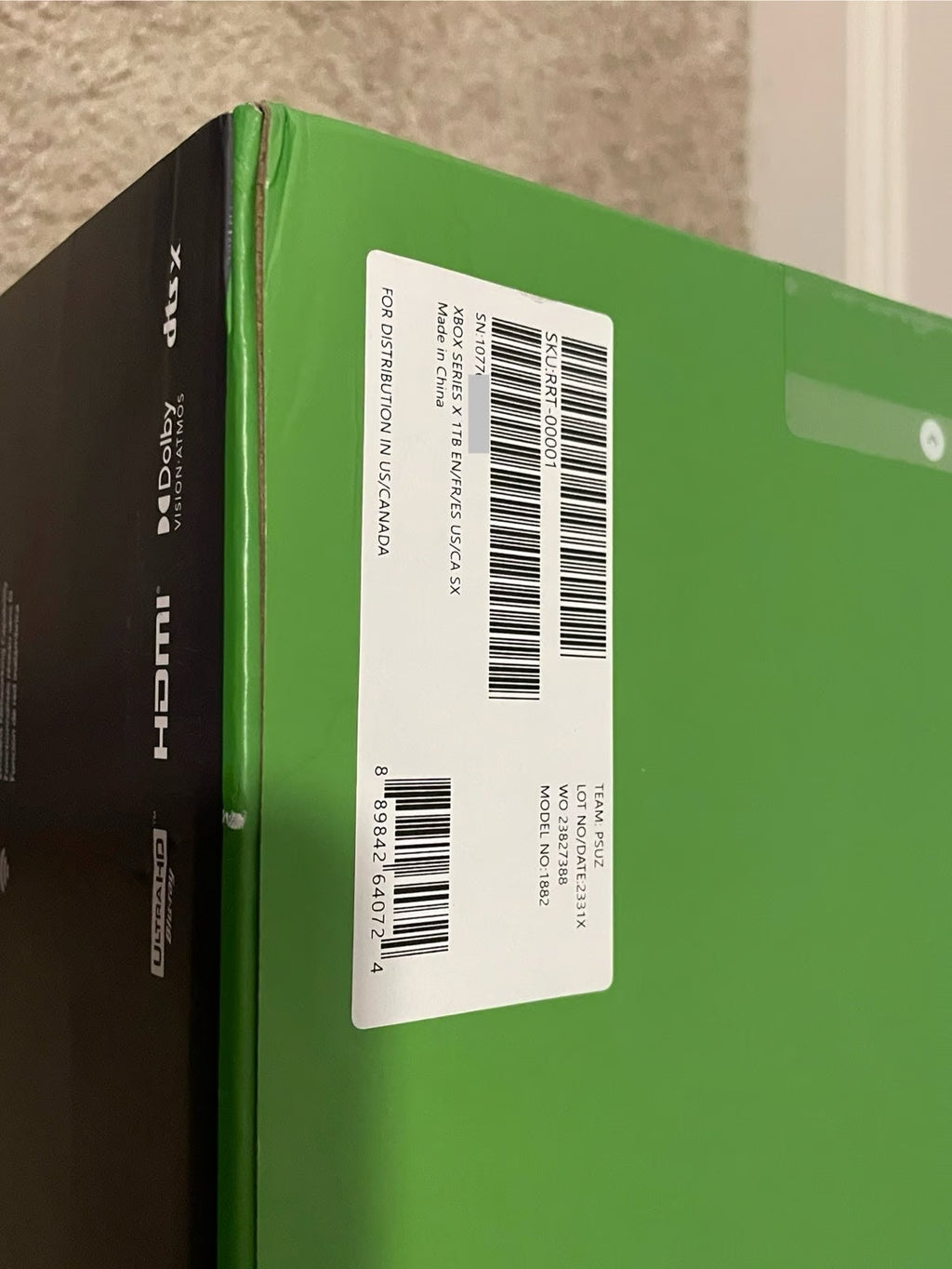 Brand New Xbox Series X Black 1 TB Console 6C18