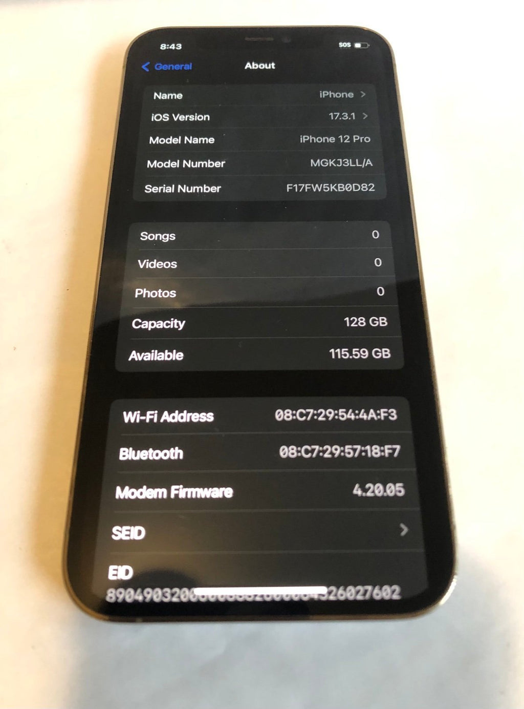 iPhone 12 Pro- 128GB- Gold 9D92