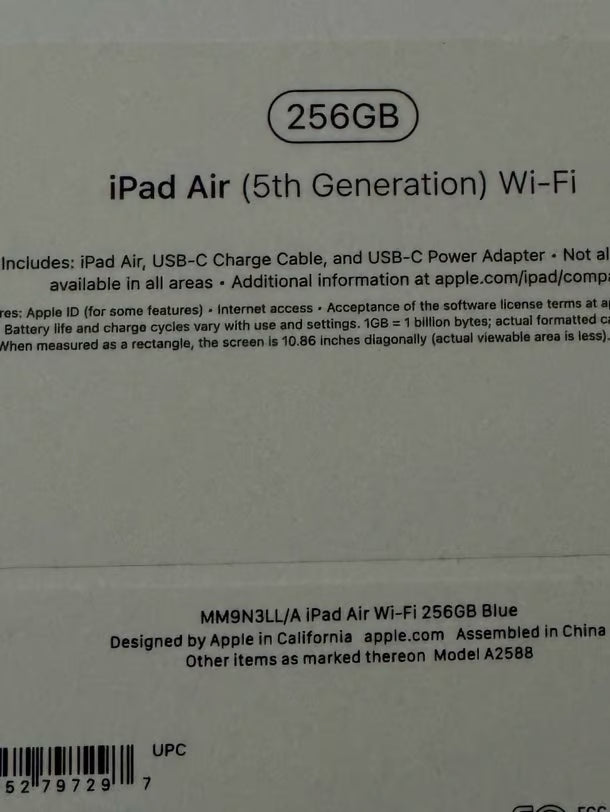 Apple iPad air 5th generation M1 256gb 1P36