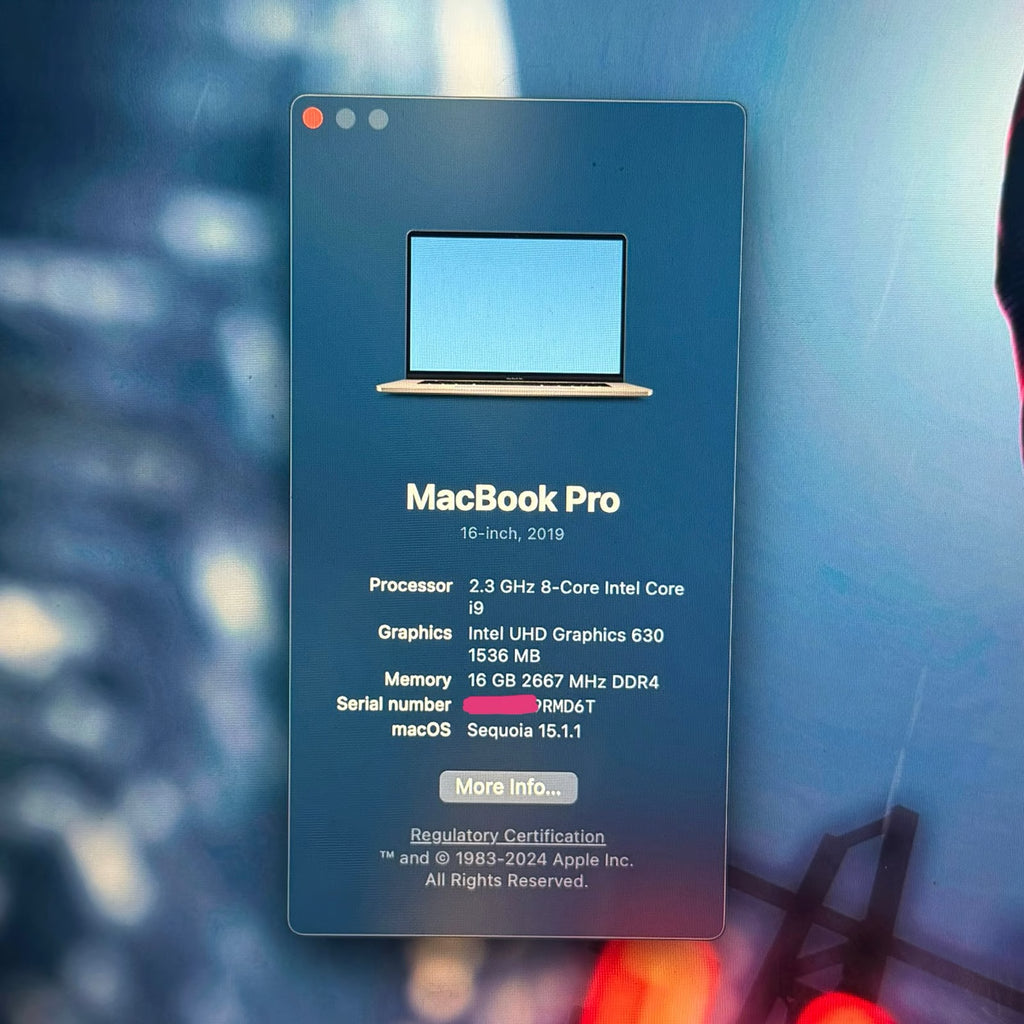 Apple MacBook Pro 16鈥?2019 Touch-bar 1tb 16gb Ram 7W73