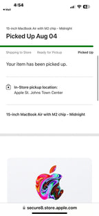 Almost 50% off Like New 15-inch MacBook Air with M2 chip - Midnight with two pro 9N99