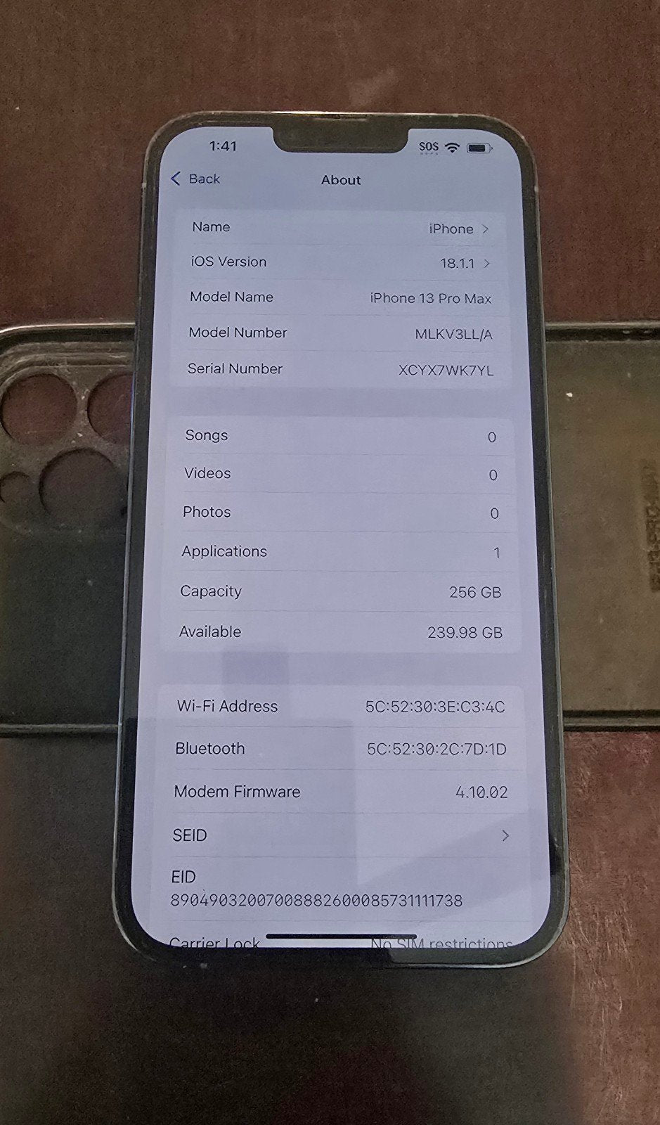 Apple iPhone 13 Pro Max 256GB Unlocked (Cracked Back)+Sony linkbuds 2Q66