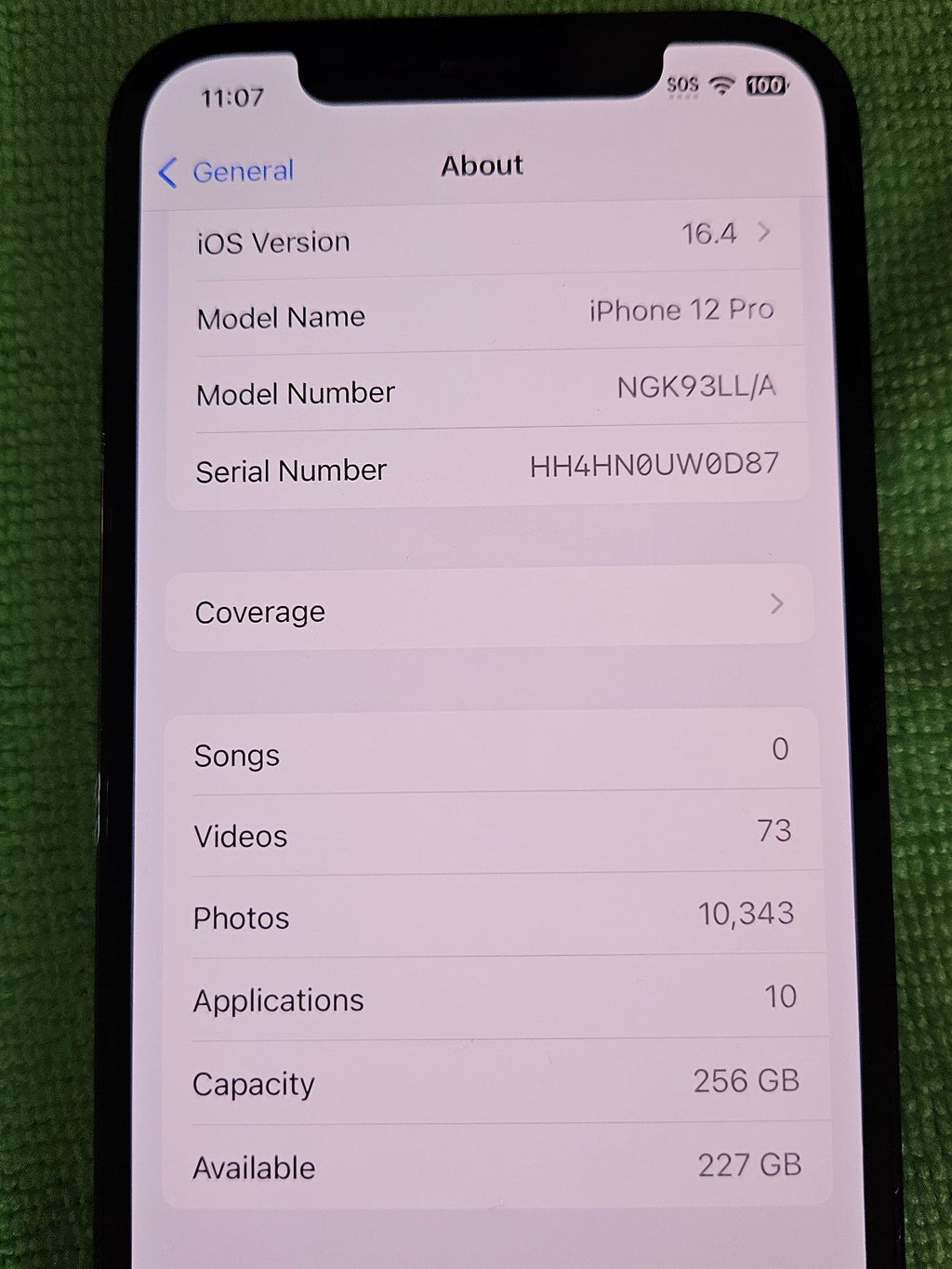 Apple iPhone 12 Pro 256 GB in Pacific Blue 1Z78