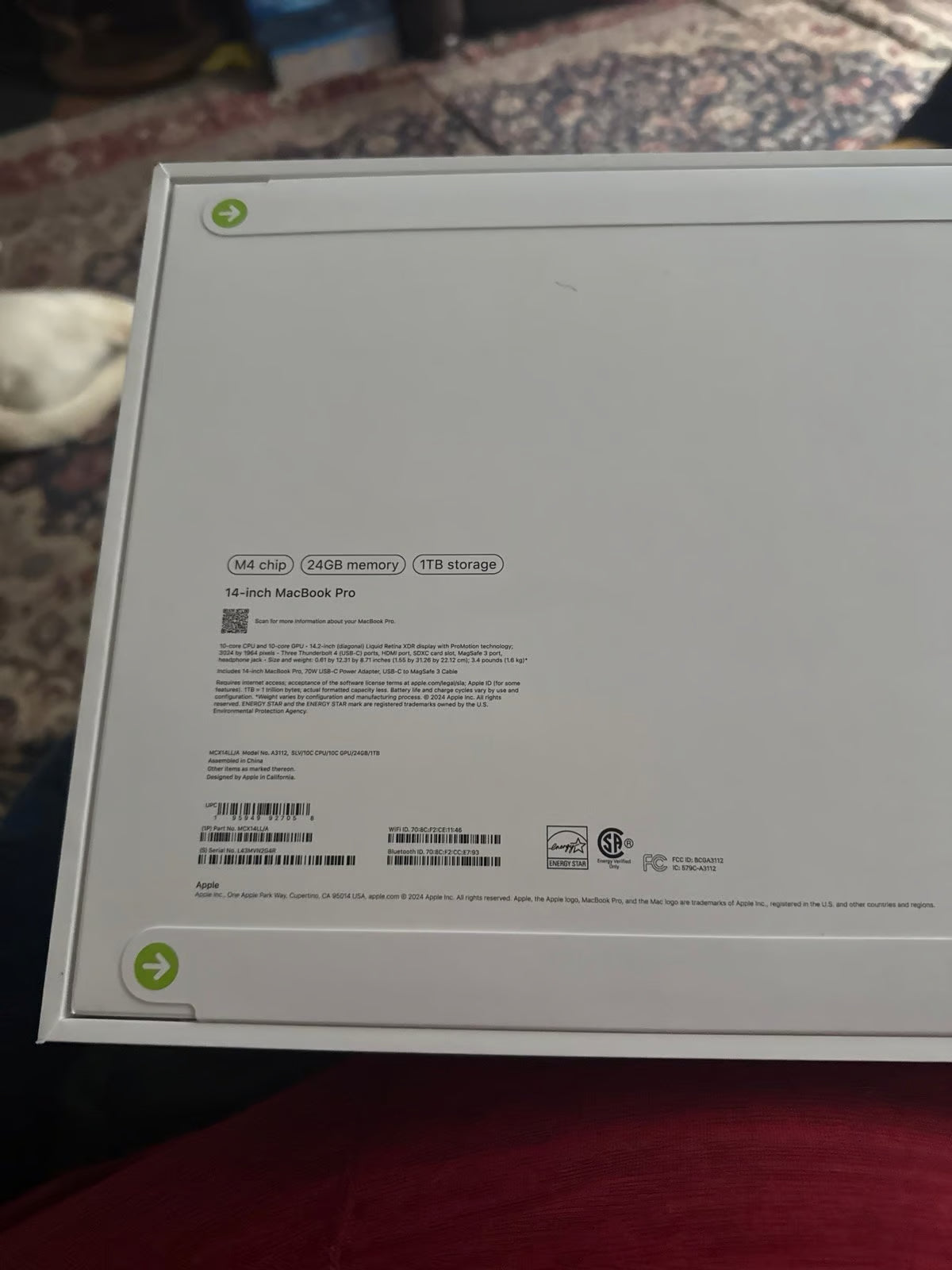 MacBook Pro 14鈥?M4 24GB 1TB never opened sealed box 5Z16