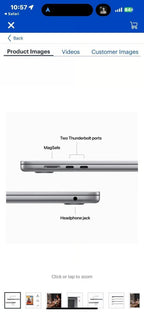 Apple Macbook Air 15in M2 3.49 GHz 512GB SSD 7L18