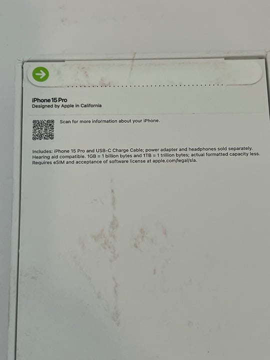 Apple iPhone 15 Pro - 256 GB Natural Titanium (Unlocked). FACTORY SEALED 3J75