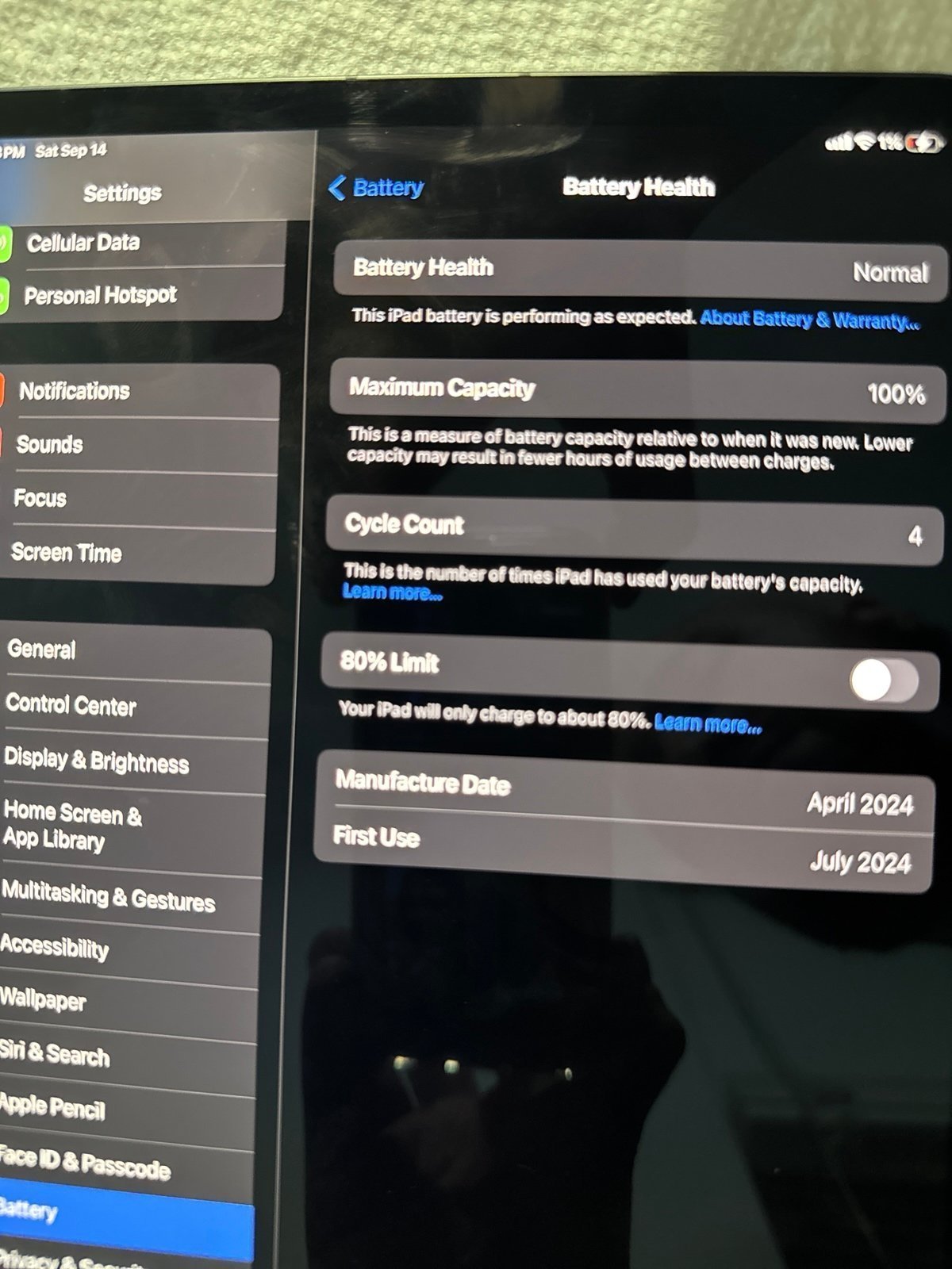 iPad pro 11 m4 512gb cellular 6R39