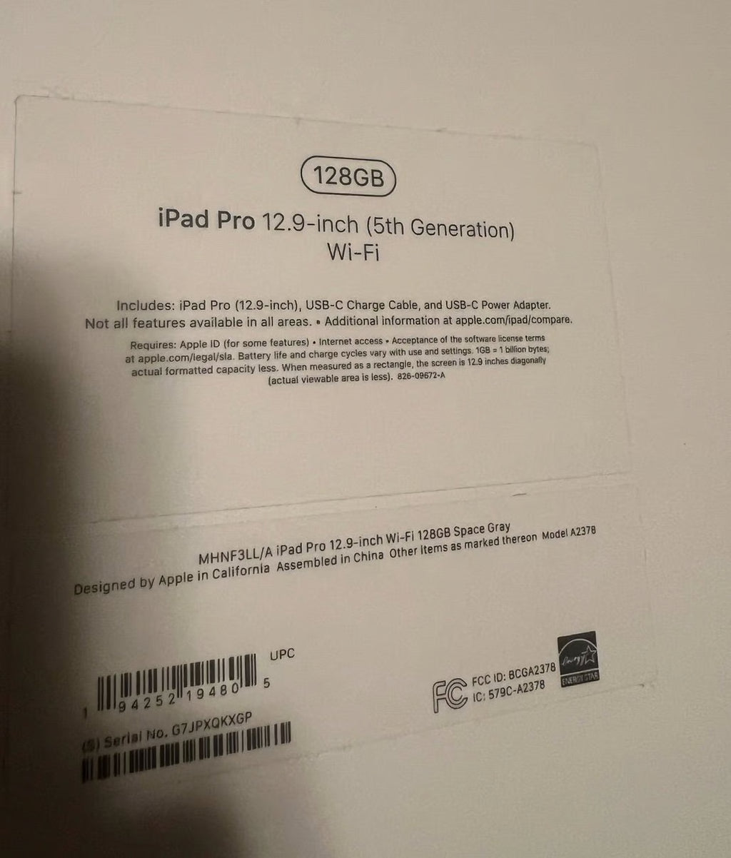iPad Pro 12.9-inch (5th Generation) Wi-Fi 128gb 8B31