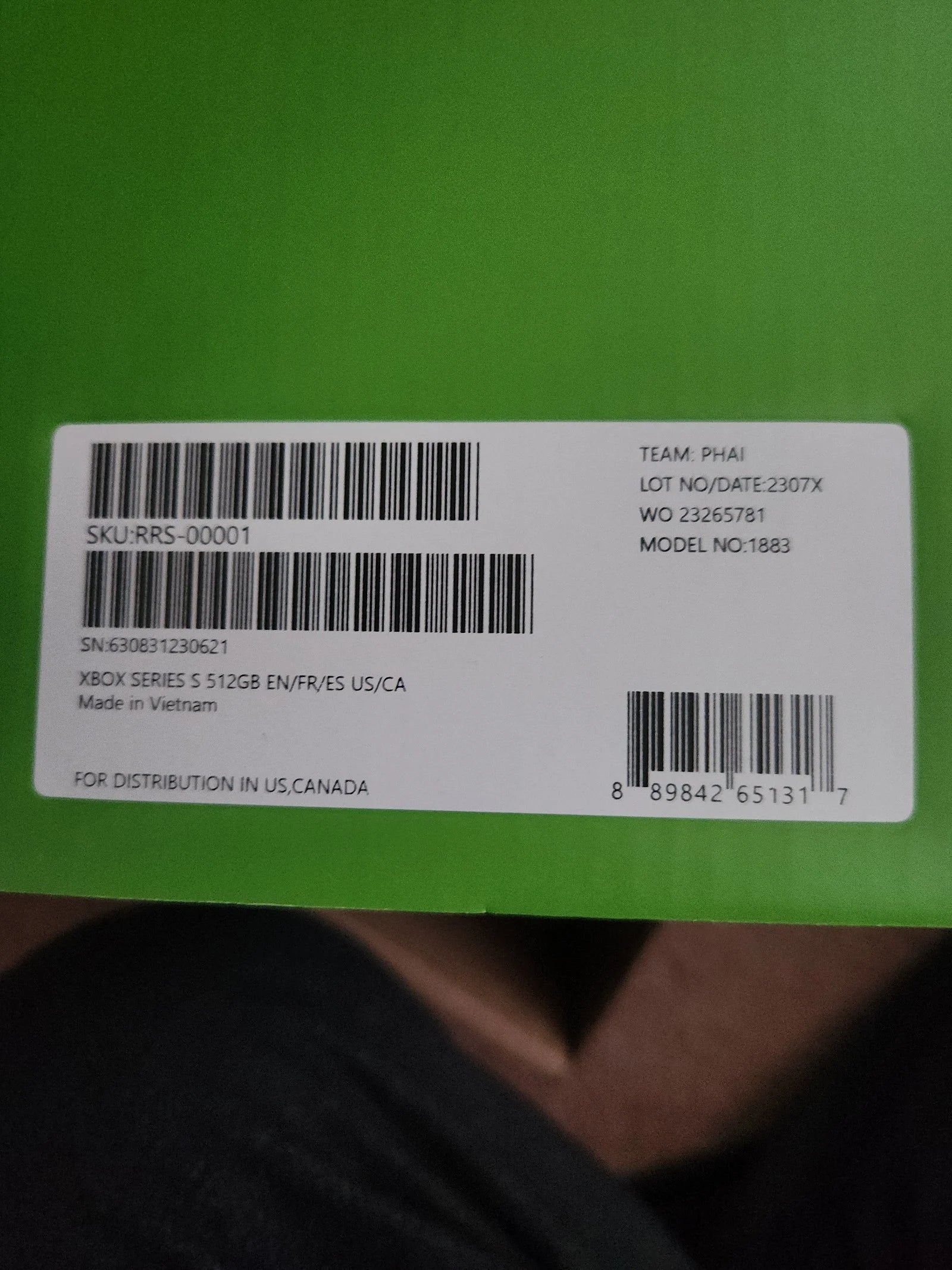 Xbox Series S Console Brand New In Box Never Opened 9Y89