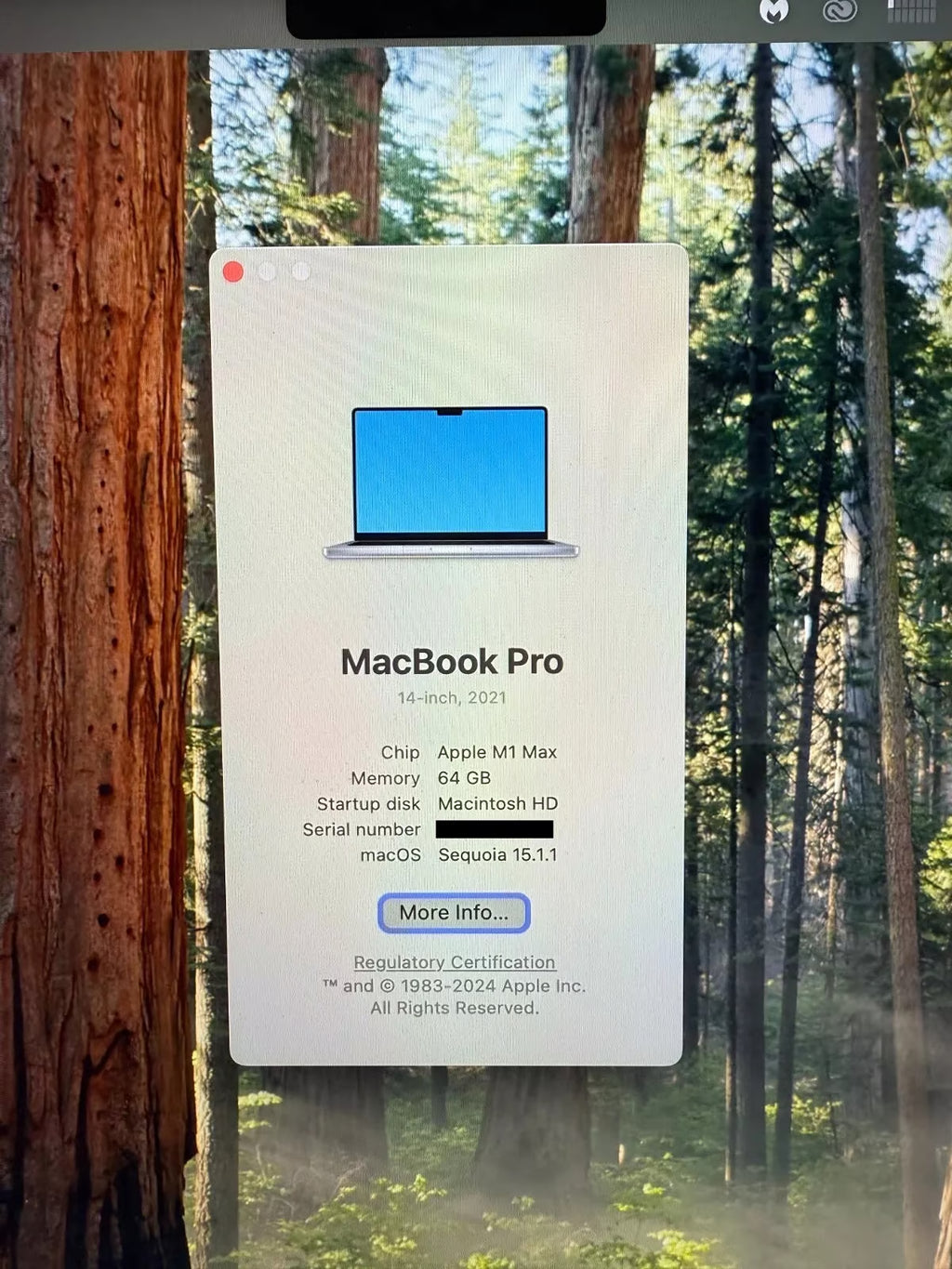 MacBook Pro M1 Max 14"" 8TB SSD 64GB RAM Space Gray - Excellent Condition 3P59