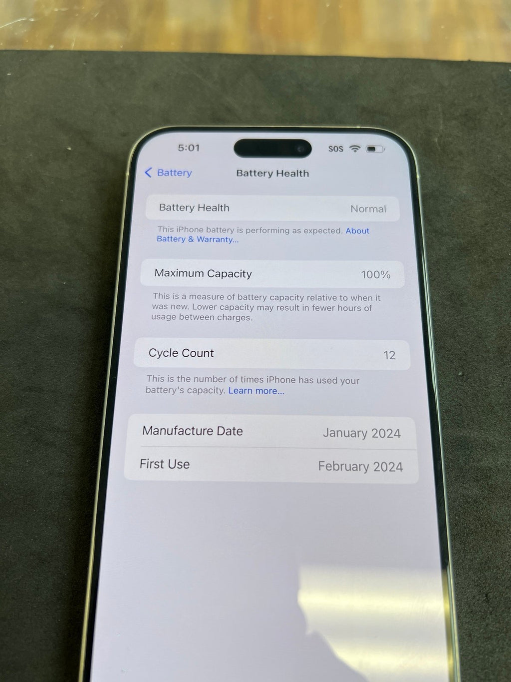 iPhone 15 pro max 512GB midnight white titanium factory unlocked 9K23