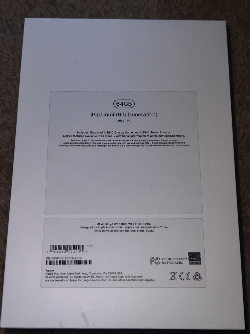 Apple iPad Mini 6th Generation 64 GB in Pink 8T73