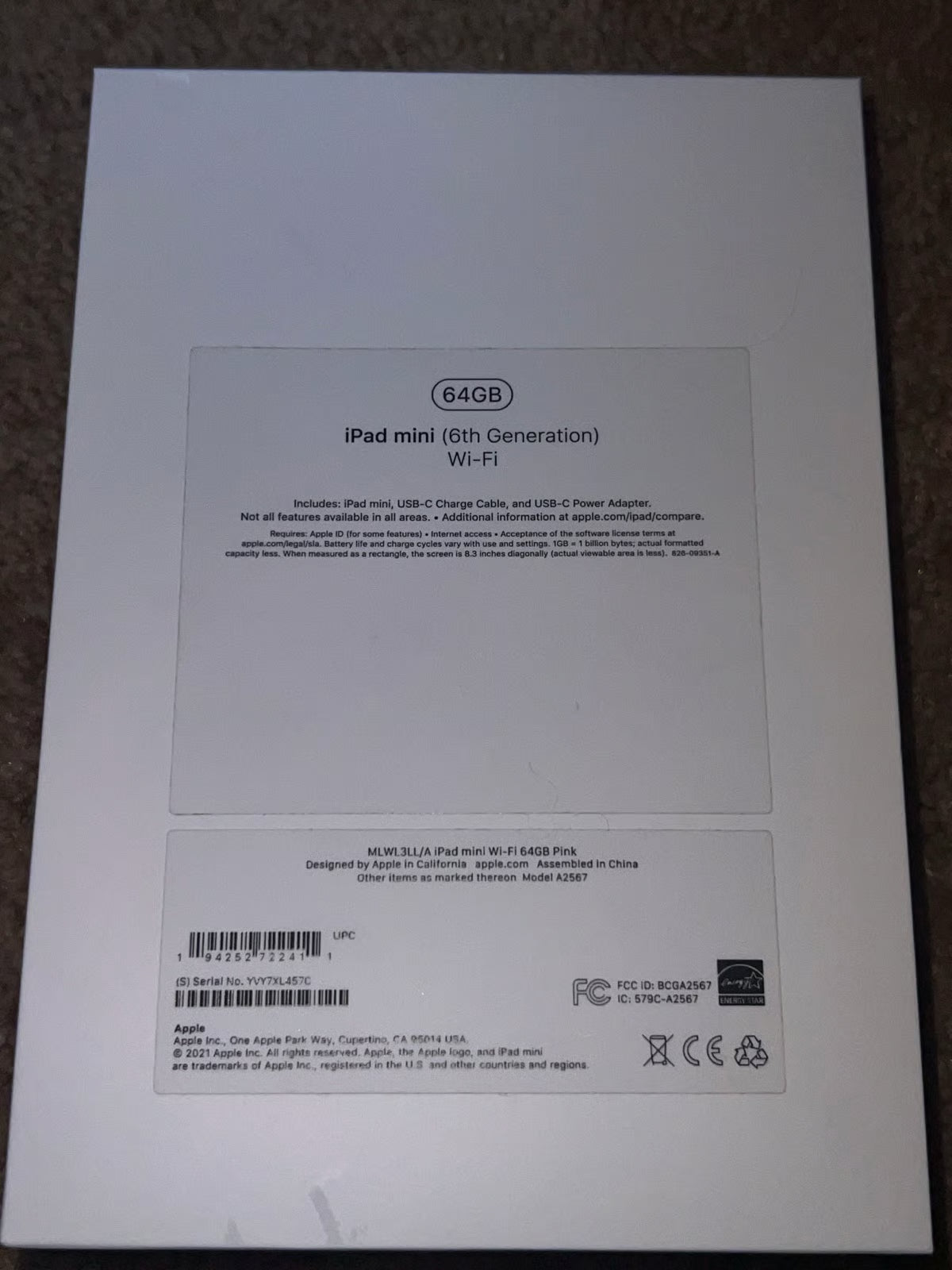 Apple iPad Mini 6th Generation 64 GB in Pink 8T73