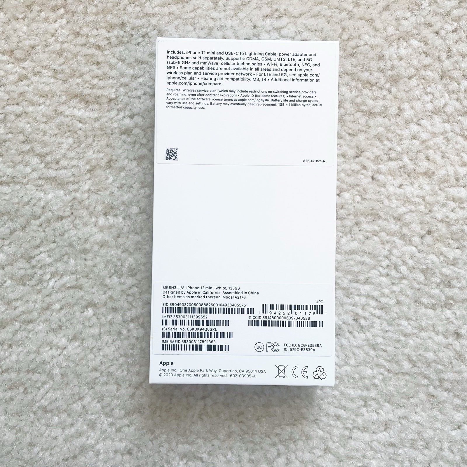 Apple iPhone 12 Mini 256 GB in Black Unlocked 2U58