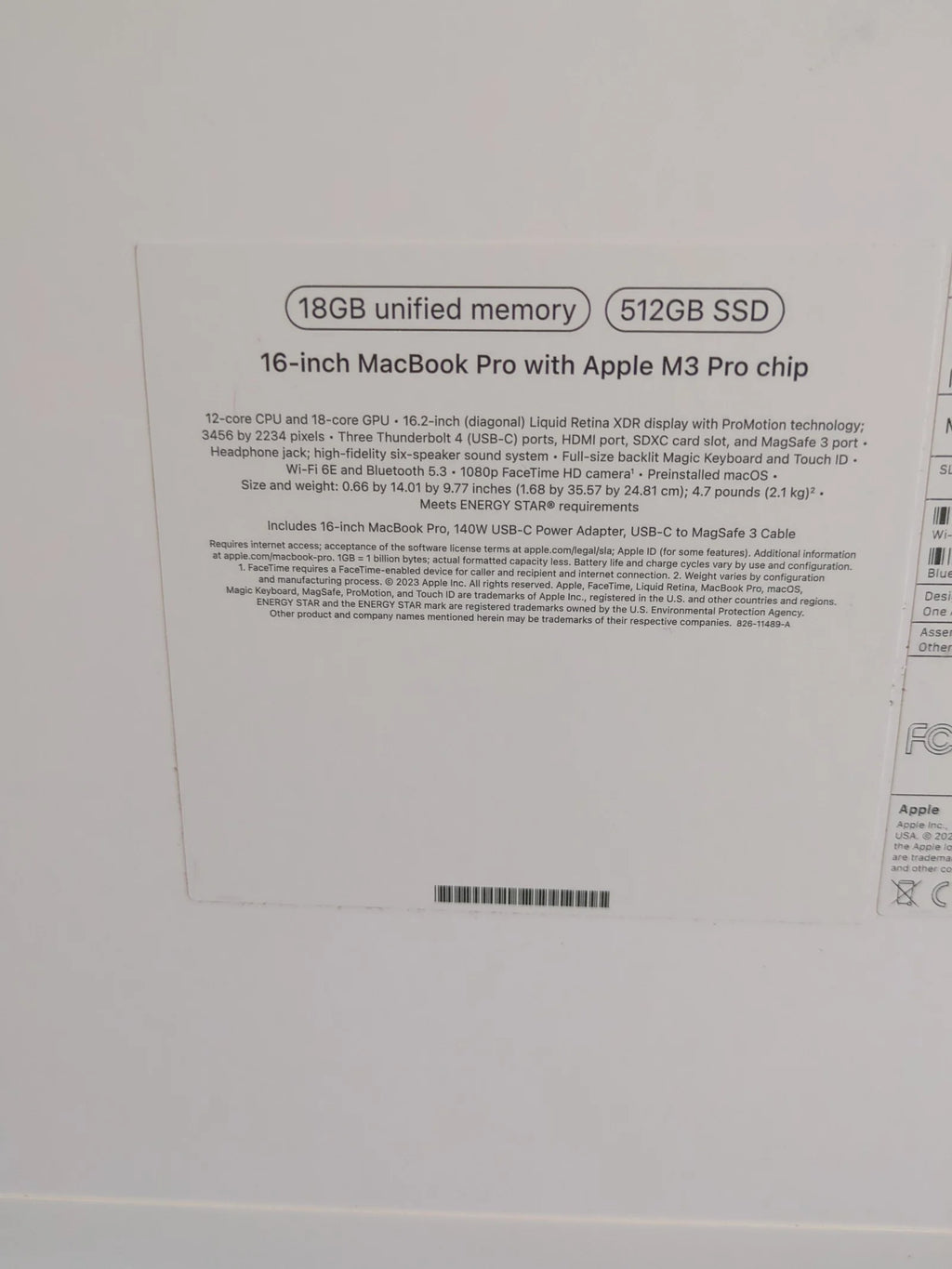 Apple Macbook Pro A2991 2W26