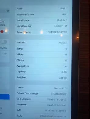 Apple iPad Air 2nd Generation in Black 7C19