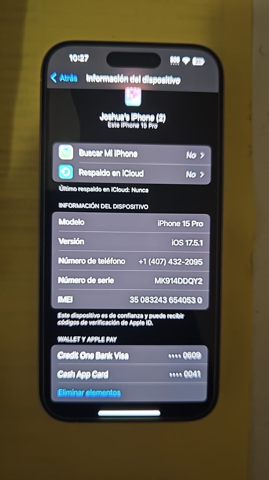 Apple iPhone 15 pro locked to att 3E11
