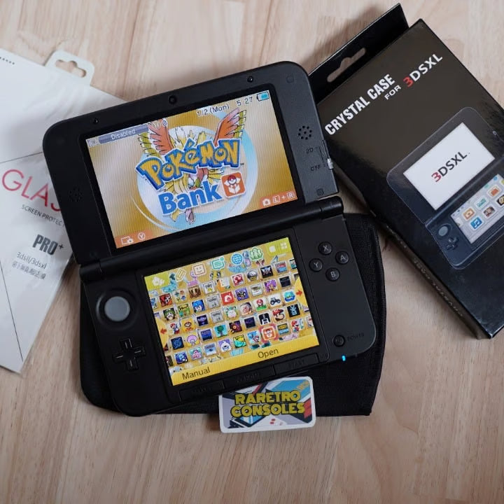 Nintendo 3DS XL Pokemon X Y Premium Gold W/ 32GB SD, Charger & Games