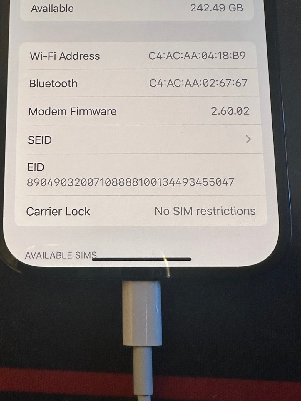 IPhone 14 Pro unlocked 256gb Black 7E67