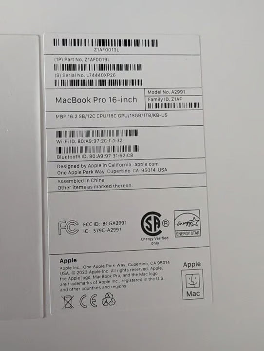 MacBook Pro M3 - Space Black **UNOPENED BOX** 7D77