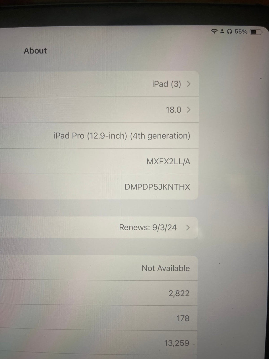 iPad Pro 12.9 4th 256Gb wifi/Cellular 2Z55