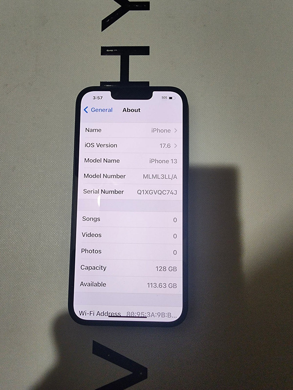 Apple iPhone 13 128 GB in Black T Mobile 1C88