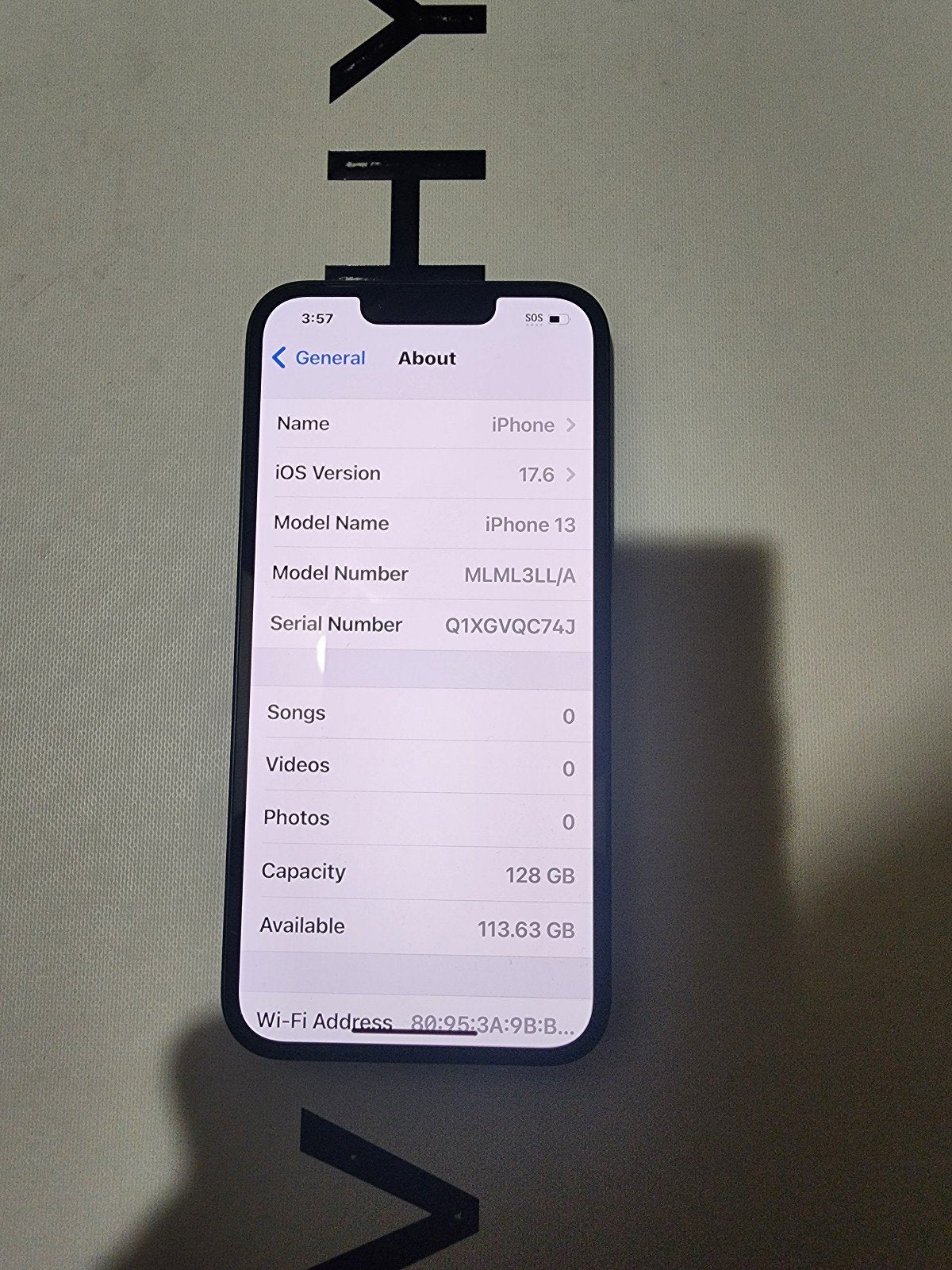 Apple iPhone 13 128 GB in Black T Mobile 1C88