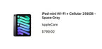 iPad mini Wi-Fi + Cellular 256GB - Space Gray 7U85