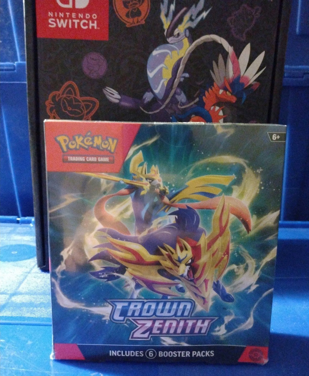 (NEW) NINTENDO SWITCH OLED POKEMON SCARLET & VIOLET EDITION + 6 BOOSTER PACKS 5V31