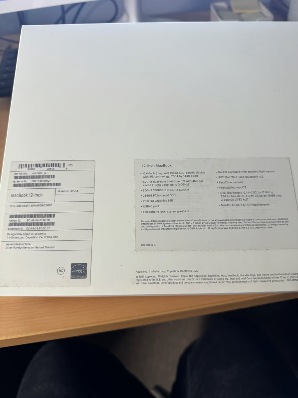 MacBook Retina 2017 7G62