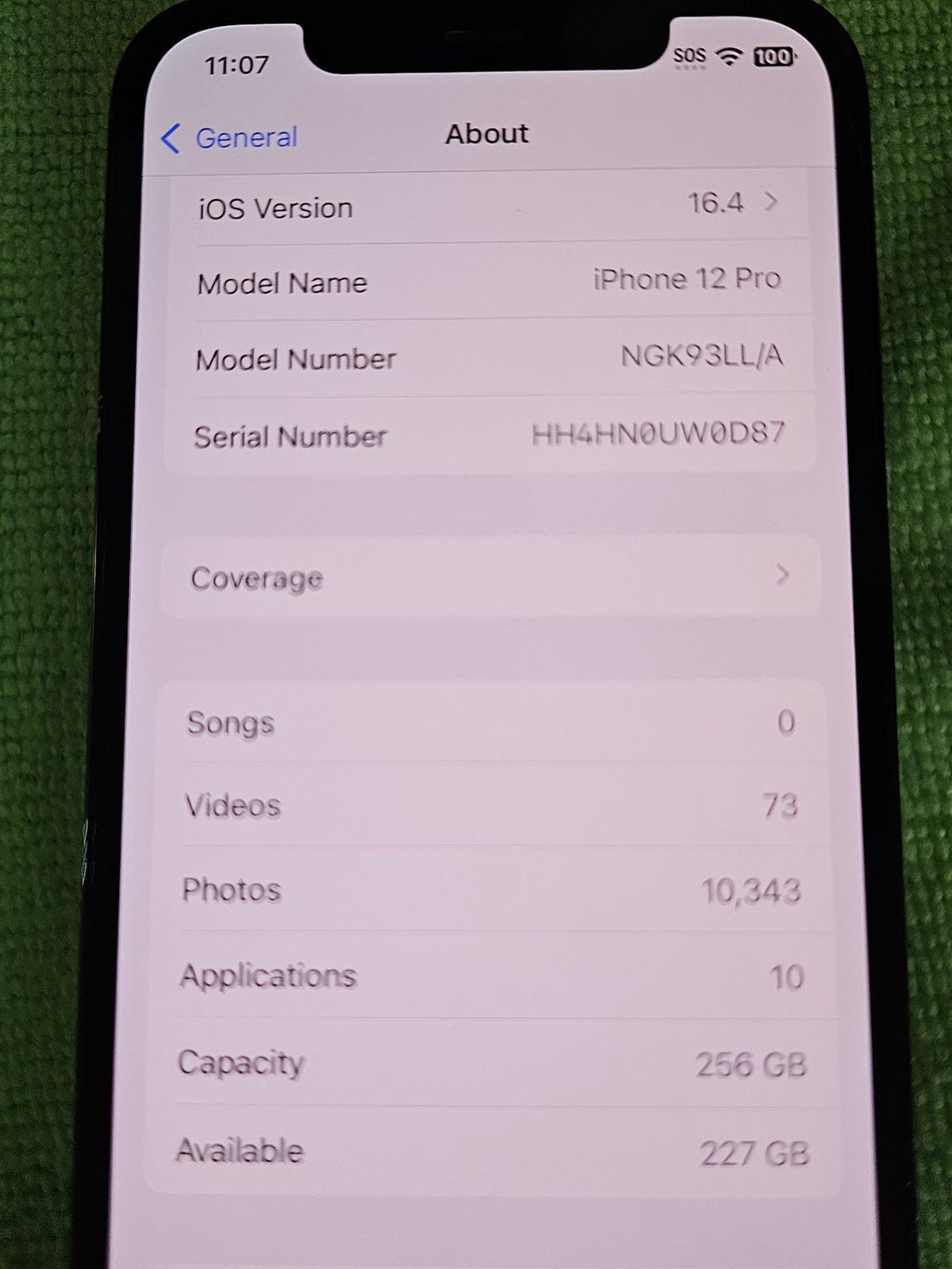 Apple iPhone 12 Pro 256 GB in Pacific Blue 1Z78