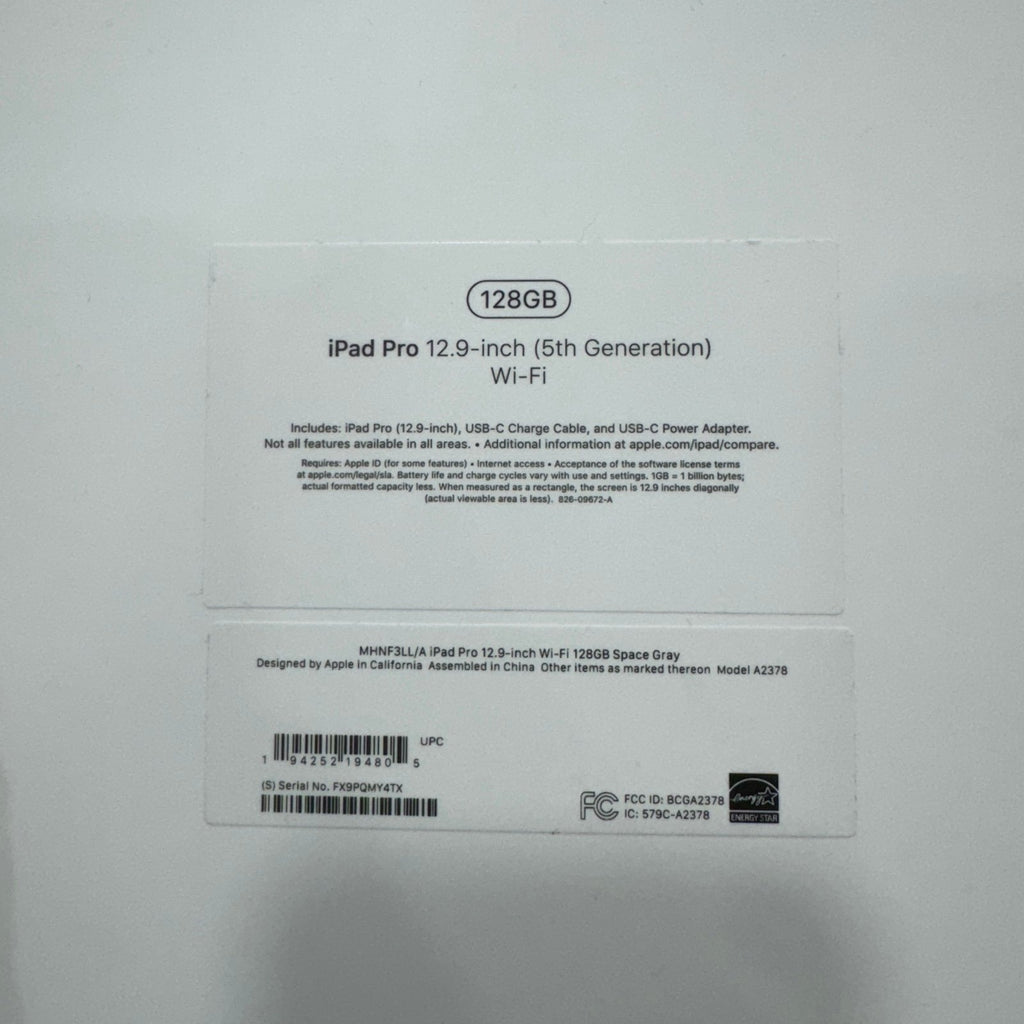 Apple iPad Pro 12.9 inch 5th generation space grey 6P11