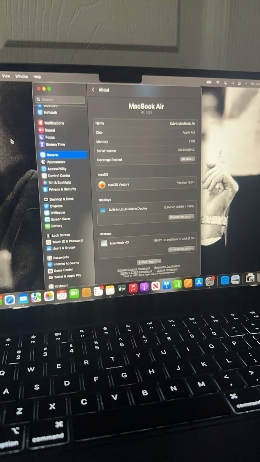 Apple Macbook Air M2 256gb SSD 8gb Ram 8X71