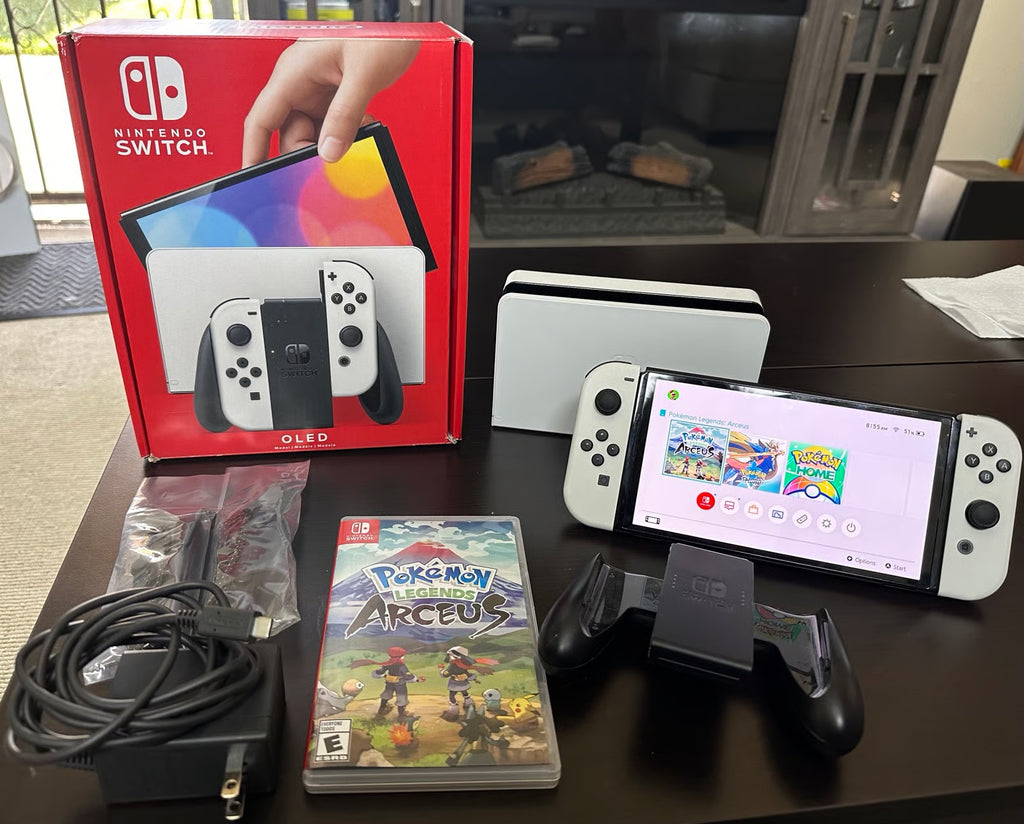Nintendo Switch OLED White w/ Legends Arceus 1L32