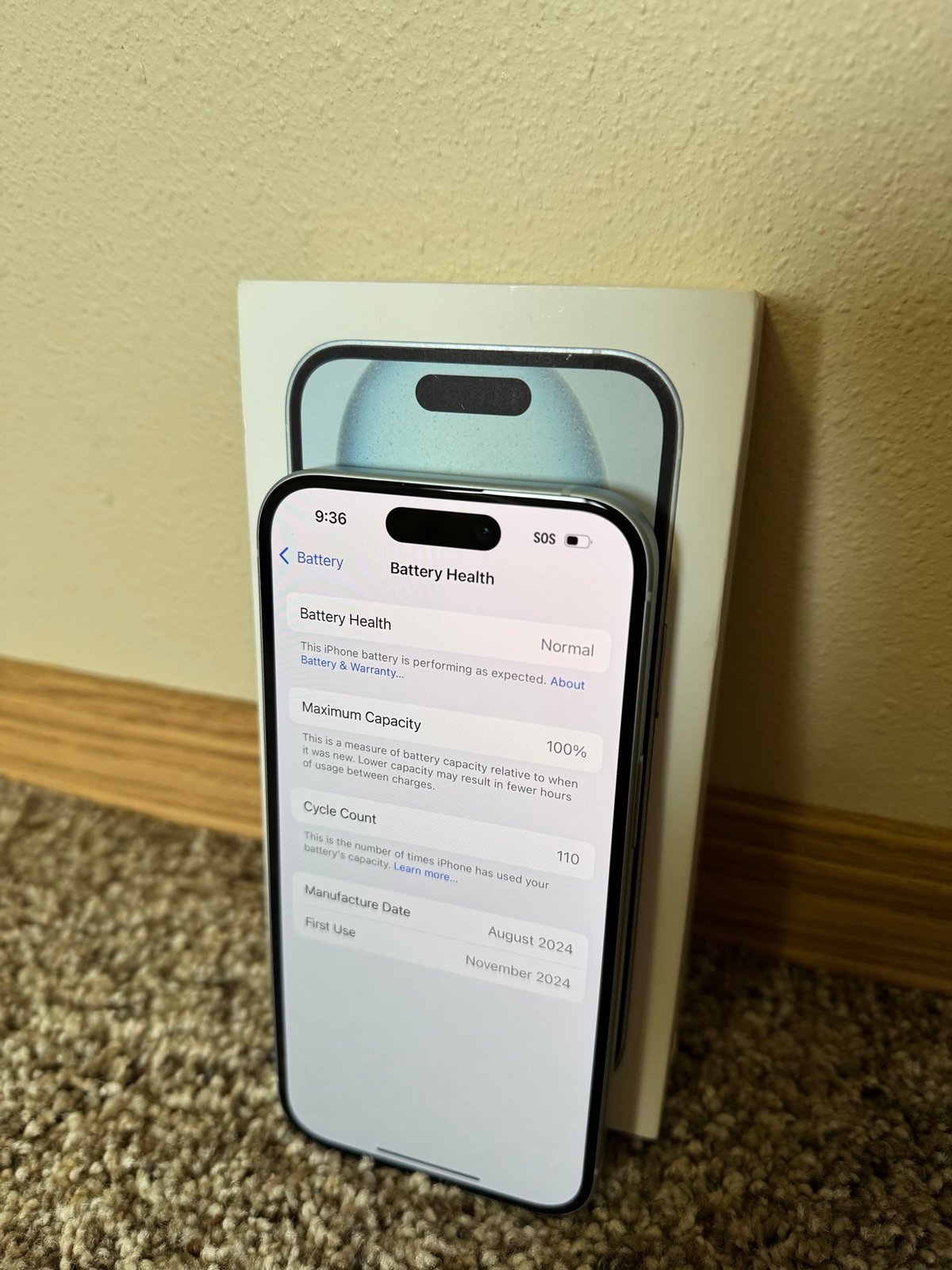 Apple iPhone 15 - 128 GB - Blue (AT&T Carrier) 7C99