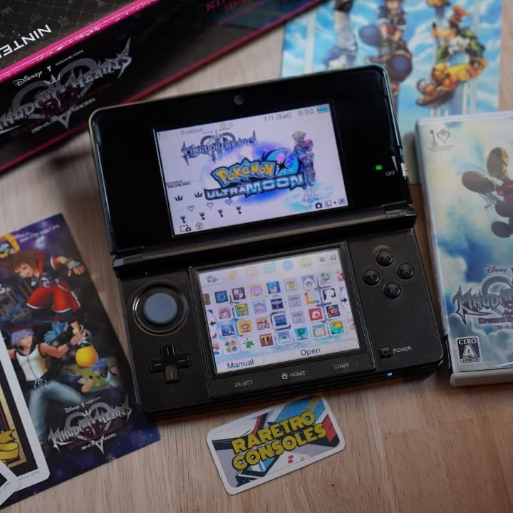 Nintendo 3DS Kingdom Hearts 3D Dream Drop Distance Console W/ Box, SD, 80+ Games